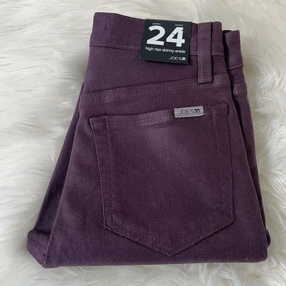 *BRAND NEW* Joe's High-Rise Coated Plum Perfect Jeans - Size 24 - Picture 7 of 7